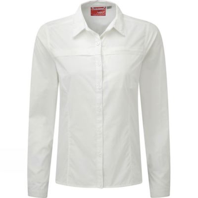 Camisa Craghoppers NosiLife Pro Manga Larga Mujer Blancas - Chile UWP435681